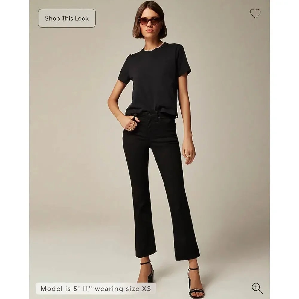 J. Crew Mid-rise kickout jean in True Black NWT size 26